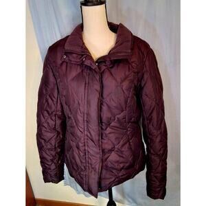 Eddie Bauer: Dark Purple Down Coat